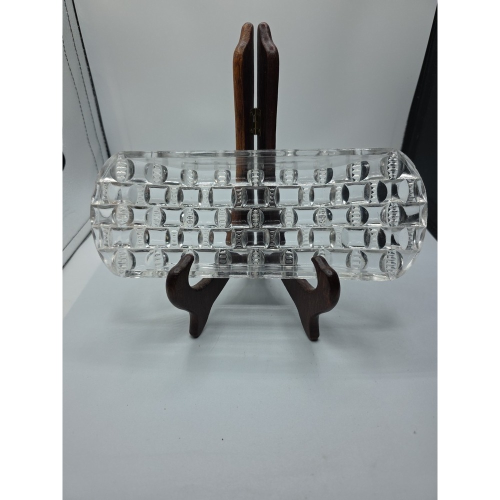EAPG Cut Log by BRYCE HIGBEE & CO Pickle Dish Excellent Condition